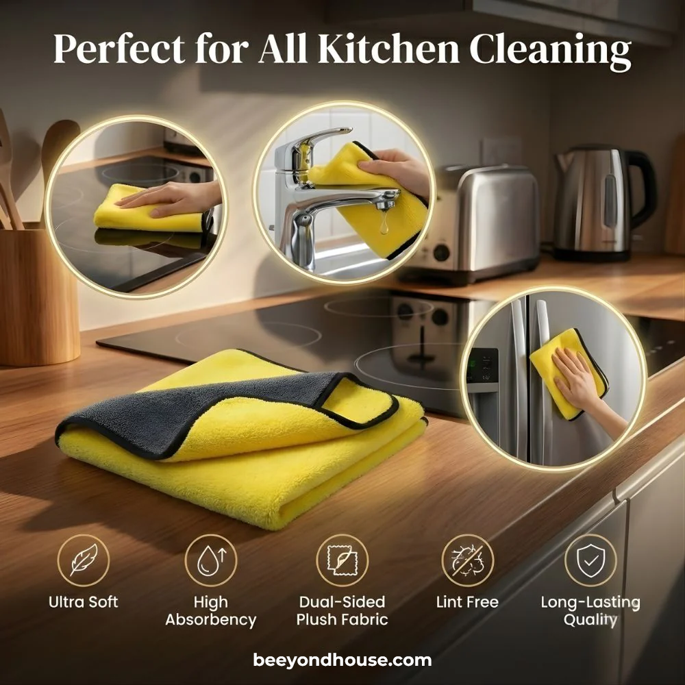 Premium Microfiber Cleaning Towels – BeyondHouse Ultra Soft & High Absorbency Cloth