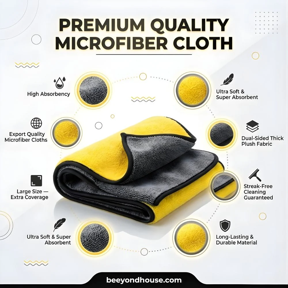 Premium Microfiber Cleaning Towels – BeyondHouse Ultra Soft & High Absorbency Cloth