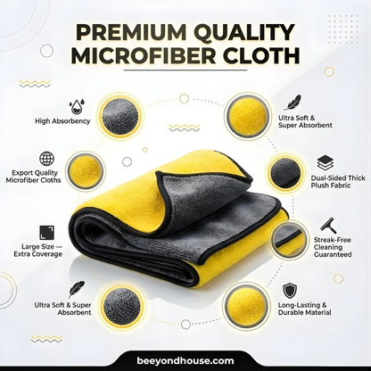 Premium Microfiber Cleaning Towels – BeyondHouse Ultra Soft & High Absorbency Cloth